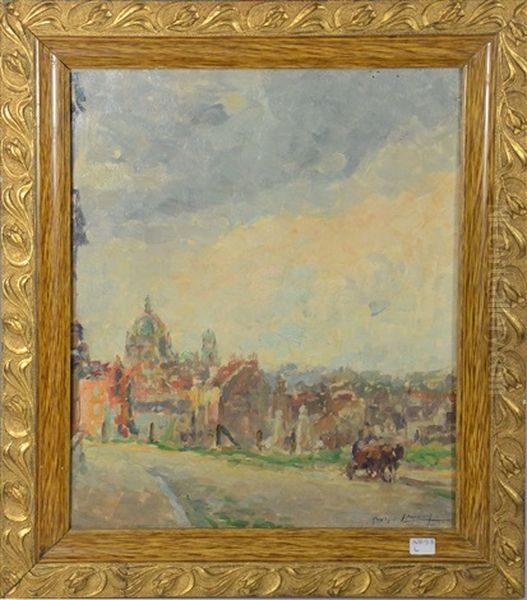 Eglise De Ste Marie A Bruxelles Oil Painting by Georges (Ferdinand) Lemmers