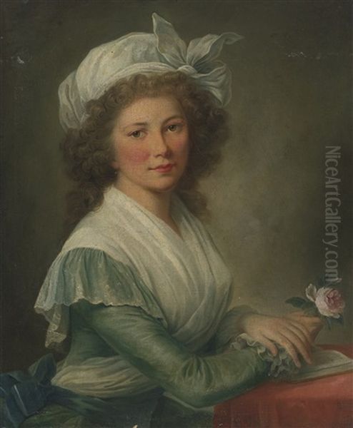 Portrait Of A Young Lady Oil Painting by Marie-Victoire Lemoine