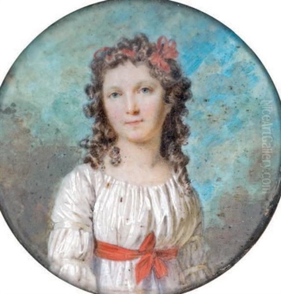 Portrait D'adelaide De Vilmorin, Comtesse Barrois Oil Painting by Marie-Victoire Lemoine