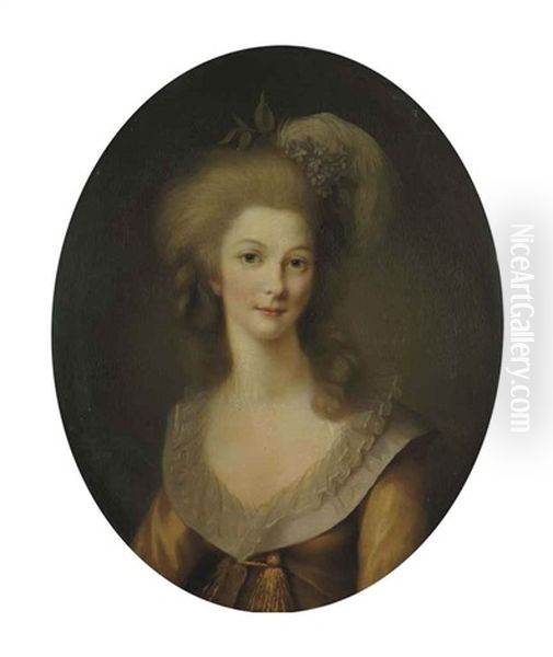 Portrait De Marie-therese-louise De Savoie-carignan, Princesse De Lamballe Oil Painting by Marie-Victoire Lemoine