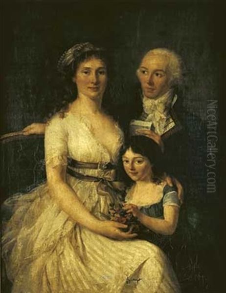 Portrait De Famille Oil Painting by Marie-Victoire Lemoine