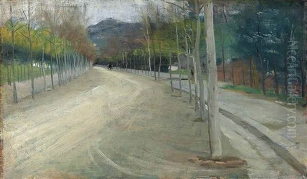 On The Viale, Florence Oil Painting by Arthur Lemon