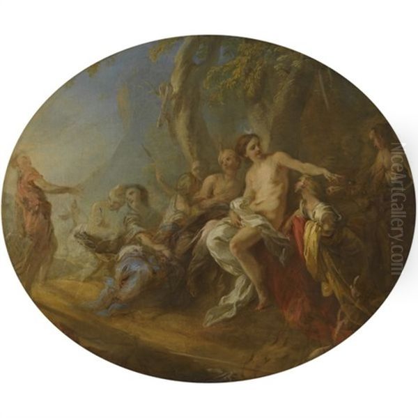 Diana And Actaeon Oil Painting by Francois Lemoyne