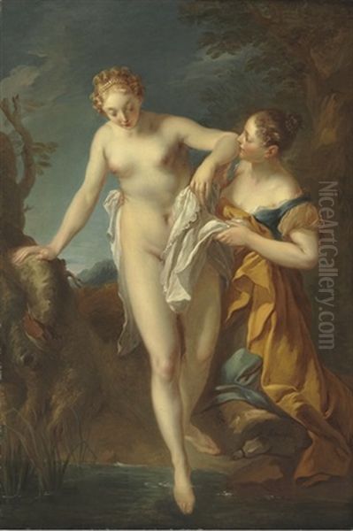 The Bather Oil Painting by Francois Lemoyne