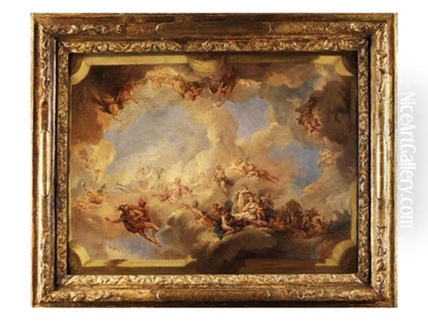 Gotterhimmel Oil Painting by Francois Lemoyne