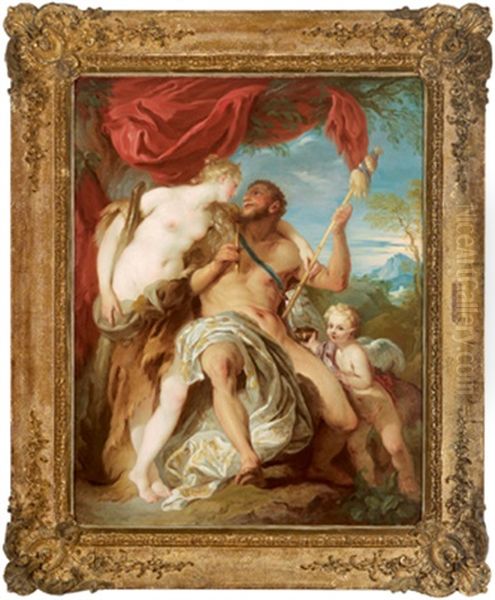 Herkules Und Omphale Oil Painting by Francois Lemoyne