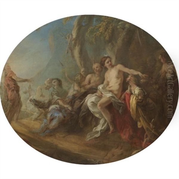 Diana And Actaeon Oil Painting by Francois Lemoyne