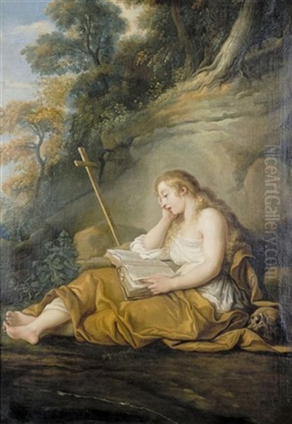 The Penitent Magdalene Oil Painting by Francois Lemoyne