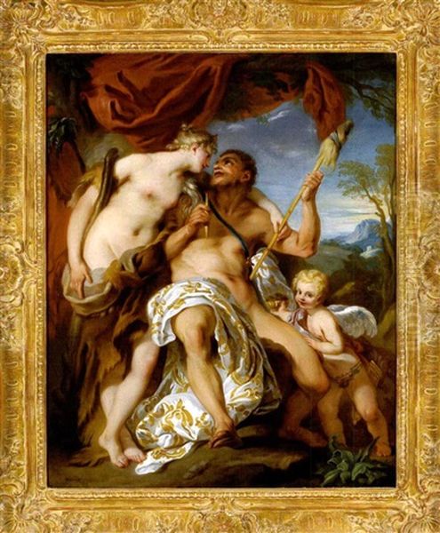 Herkules Und Omphale Oil Painting by Francois Lemoyne