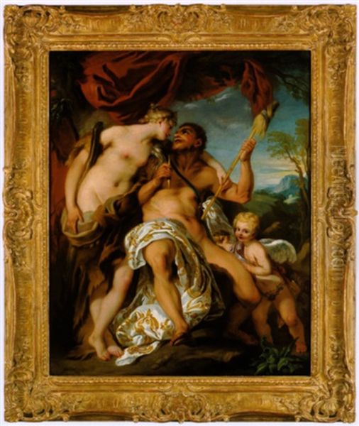 Herkules Bei Omphale Oil Painting by Francois Lemoyne