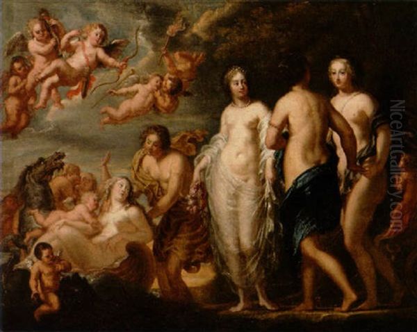 De Tre Gracerna Oil Painting by Francois Lemoyne