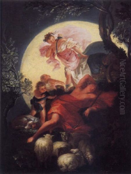 The Sleeping Endymion Oil Painting by Francois Lemoyne