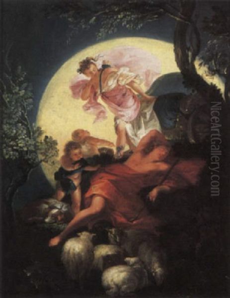 The Sleeping Endymion Oil Painting by Francois Lemoyne