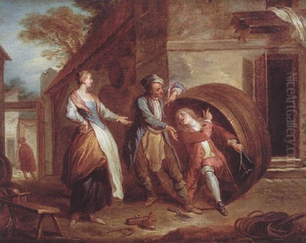 Le Cuvier Oil Painting by Francois Lemoyne