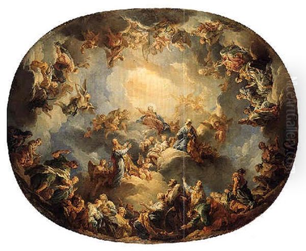 The Assumption Of The Virgin Oil Painting by Francois Lemoyne