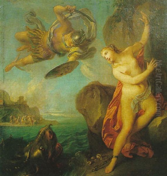 Persee Et Andromede Oil Painting by Francois Lemoyne