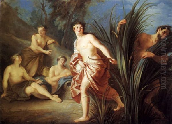 Pan E Siringa Oil Painting by Francois Lemoyne