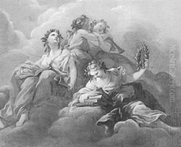 Four Muses Oil Painting by Francois Lemoyne