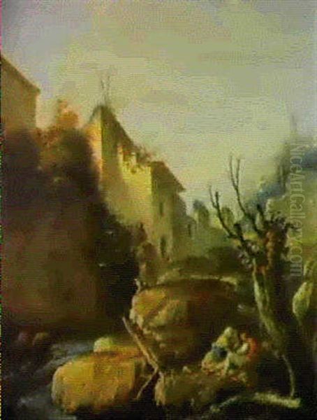 Paysage Des Apenins Oil Painting by Francois Lemoyne