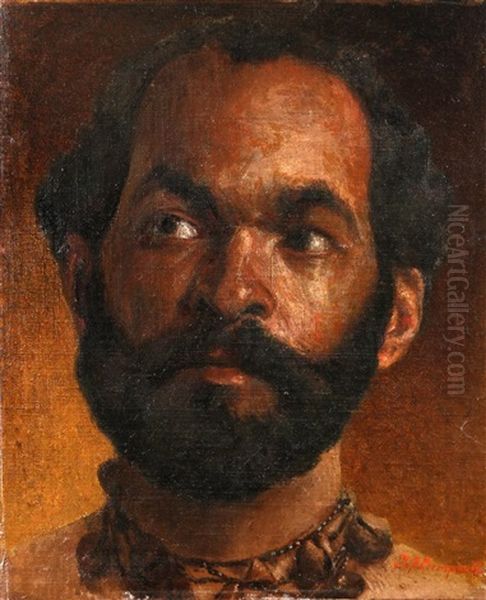 Portrait Of A Man Oil Painting by Joseph Lempoels