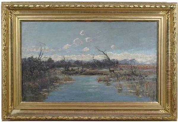 Moorlandschaft Im Vorgebirge Oil Painting by Eugen Traugott Friedrich Lemppenau