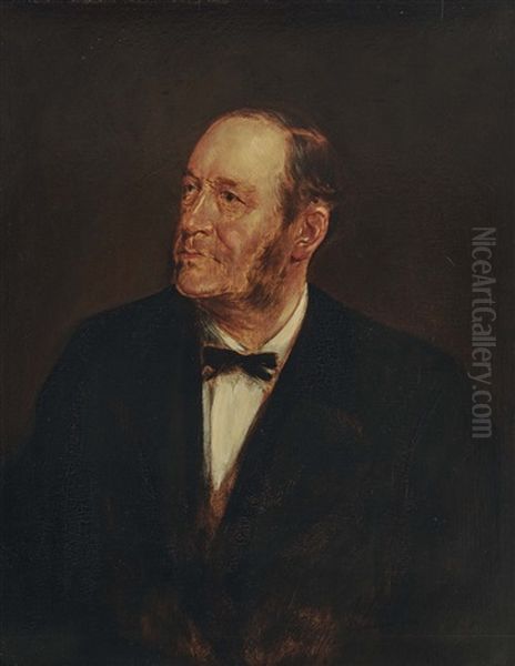 Portrait Of Man Oil Painting by Franz Seraph von Lenbach