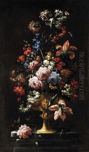 Vaso Di Fiori Oil Painting by Andrea Belvedere