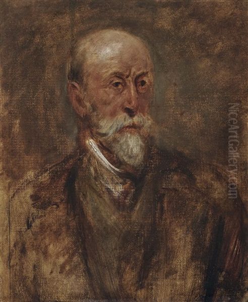 Portrait Of Felix Ludwig Graf Von Bothmer Oil Painting by Franz Seraph von Lenbach