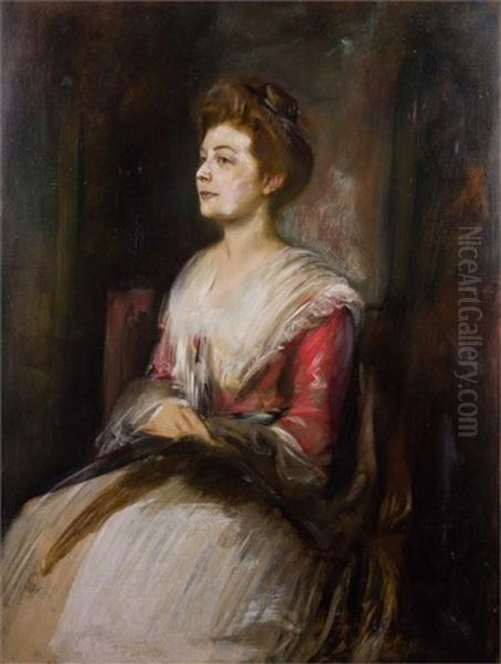 Lily Merk Oil Painting by Franz Seraph von Lenbach