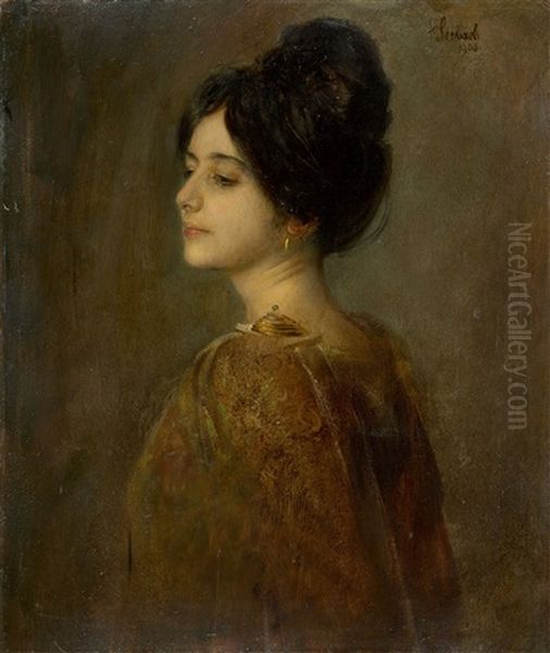 Portrait Of The Dancer Rosario Guerrero Oil Painting by Franz Seraph von Lenbach