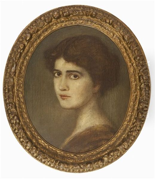 Ritratto Femminile Oil Painting by Franz Seraph von Lenbach