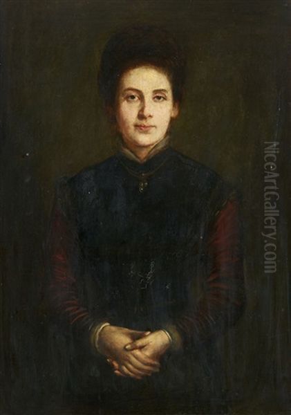 Portrait Of A Lady Oil Painting by Franz Seraph von Lenbach