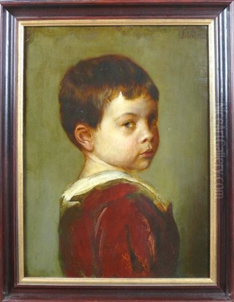 Portrat Eines Jungen In 3/4-ansicht Oil Painting by Franz Seraph von Lenbach