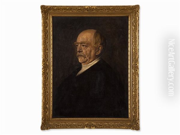 Otto Von Bismarck Oil Painting by Franz Seraph von Lenbach