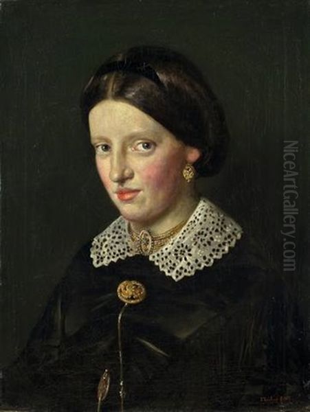 Bildnis Marie Lenbach Oil Painting by Franz Seraph von Lenbach