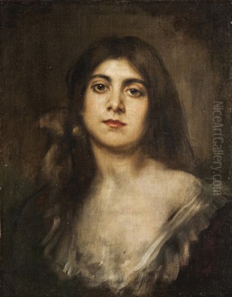 Ritratto Femminile Oil Painting by Franz Seraph von Lenbach