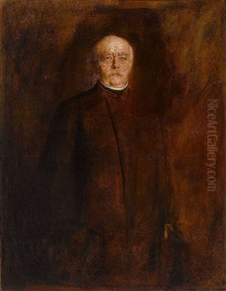 Otto Furst Von Bismarck Oil Painting by Franz Seraph von Lenbach