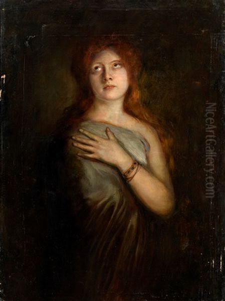 Red-haired Beauty Oil Painting by Franz Seraph von Lenbach