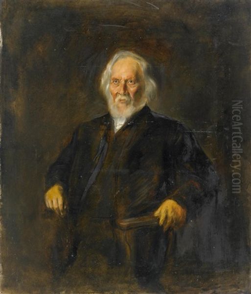 Portrat Justiziar Bamberger (study) by Franz Seraph von Lenbach