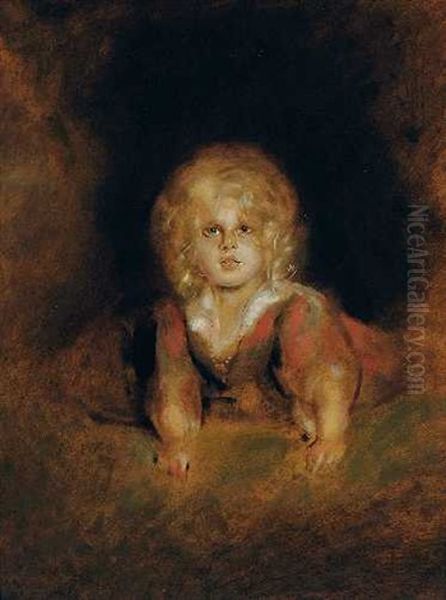 Portrait Der Tochter Marion Oil Painting by Franz Seraph von Lenbach