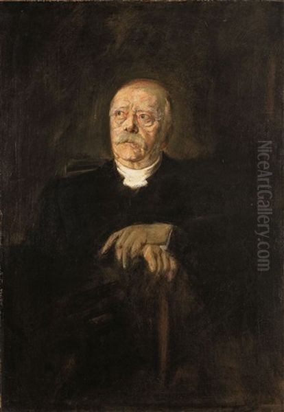 Otto Furst Von Bismarck Oil Painting by Franz Seraph von Lenbach