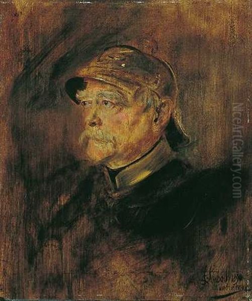 Bildnis Otto Von Bismarcks Oil Painting by Franz Seraph von Lenbach