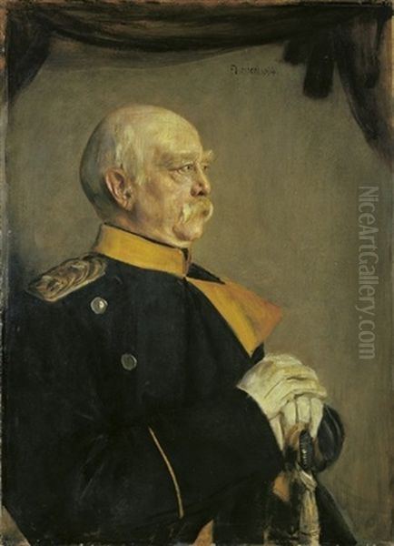 Otto Furst Von Bismarck Oil Painting by Franz Seraph von Lenbach