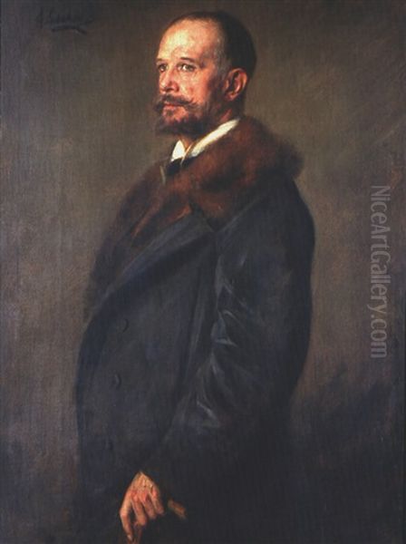 Portrait Des Herrn C. Schmidt Oil Painting by Franz Seraph von Lenbach