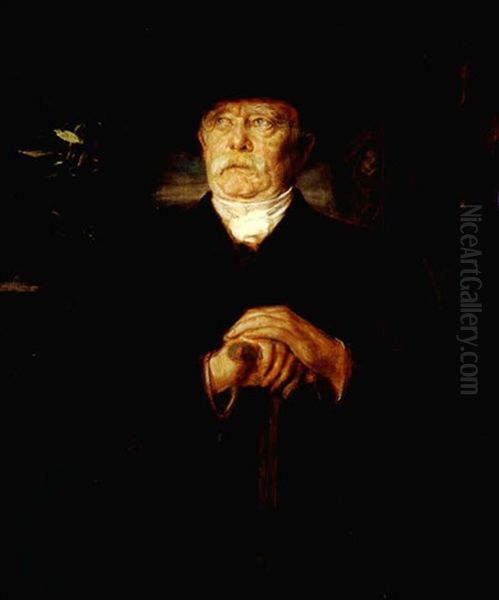 Portrait Des Fursten Bismarck Oil Painting by Franz Seraph von Lenbach