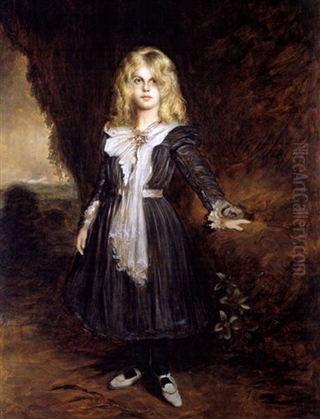 Portrait Der Tochter Des Kunstlers, Marion by Franz Seraph von Lenbach