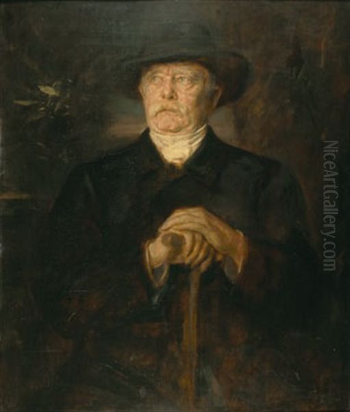 Bildnis Furst Otto Von Bismarck Oil Painting by Franz Seraph von Lenbach