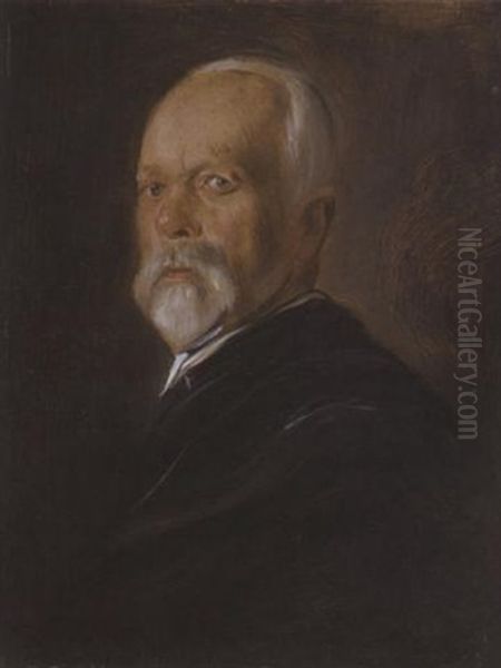 Portrat Adolf Thiems Oil Painting by Franz Seraph von Lenbach