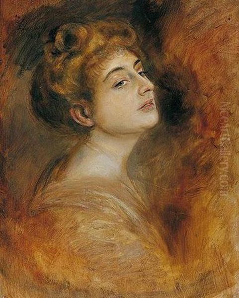 Lily Merk Oil Painting by Franz Seraph von Lenbach