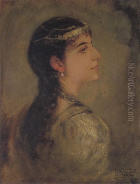 Maria Principessa Bandini Oil Painting by Franz Seraph von Lenbach